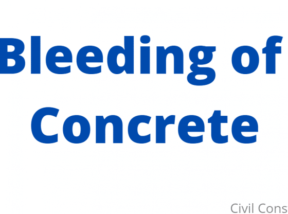 Bleeding of concrete - Civil Construction